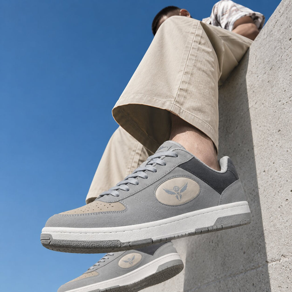 BARROX Grey Tech-Mesh Sneakers