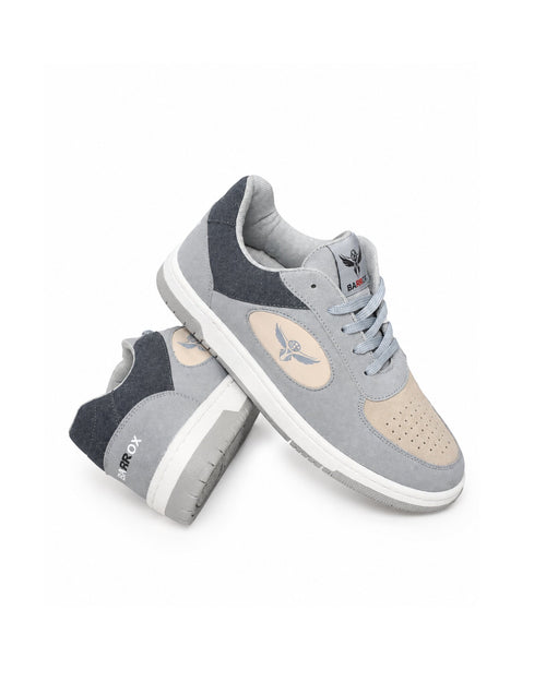 BARROX Grey Tech-Mesh Sneakers